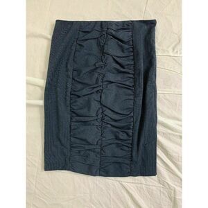 cartonnier Anthropologie Navy Pencil Skirt 4 small